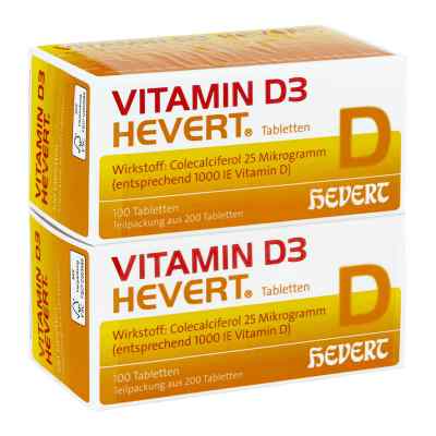 Vitamin D3 Hevert Tabletten 1.000 I.E. 200 stk von Hevert-Arzneimittel GmbH & Co. KG PZN 09887387