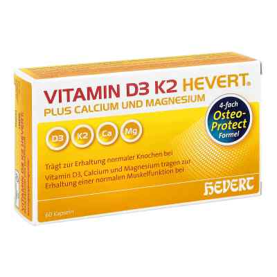 Vitamin D3 K2 Hevert Plus Kapseln 60 stk von Hevert-Arzneimittel GmbH & Co. KG PZN 16336937