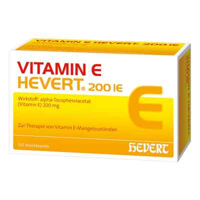 Vitamin E Hevert 200 I.e. Weichkapseln 100 stk von Hevert-Arzneimittel GmbH & Co. KG PZN 15865390