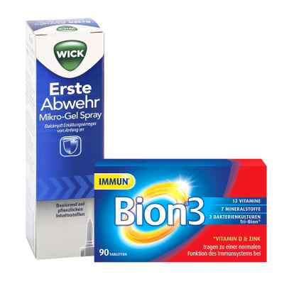 Wick Erste Abwehr Nasenspray Sprühflasche + Bion 3 Immun 90St. 2 Pck von WICK Pharma - Zweigniederlassung der Procter & Gam PZN 08101073